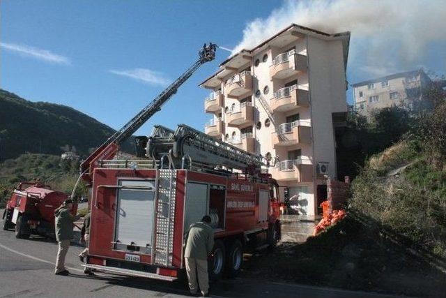 Amasra’da Yangın Paniği