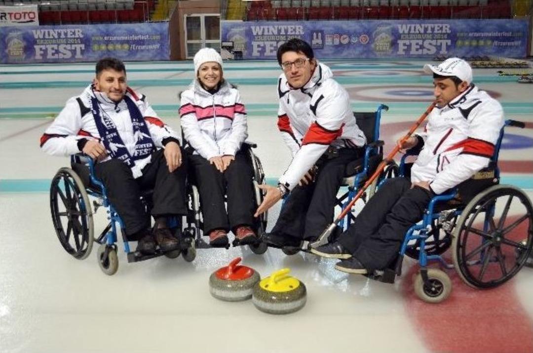 (&ouml;zel Haber) T&uuml;rkiye&rsquo;nin İlk Bedensel Engelli Curling Takımı Erzurum&rsquo;da Kuruldu