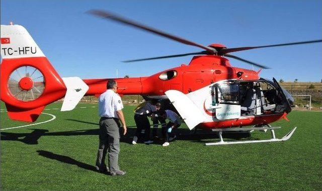 3. Kattan Düşen Öğrenci Helikopter Ambulansla Konya’ya Sevk Edildi