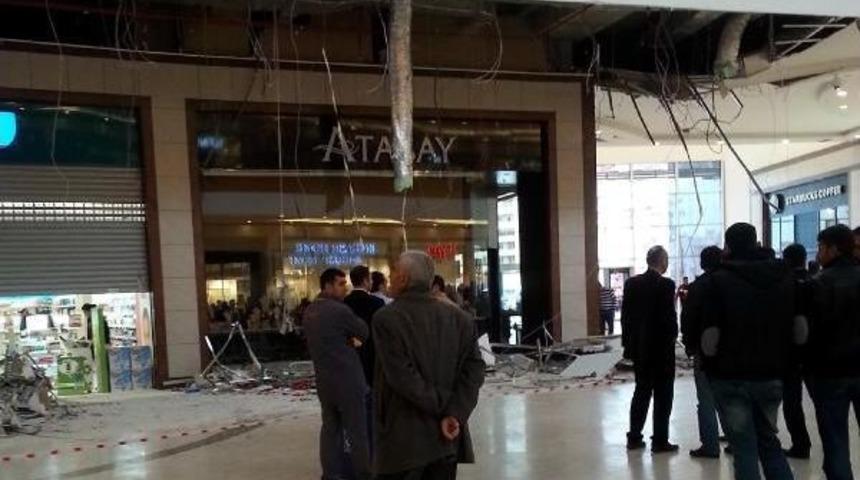 Diyarbakır&rsquo;da AVM&rsquo;nin tavanı &ccedil;&ouml;kt&uuml;