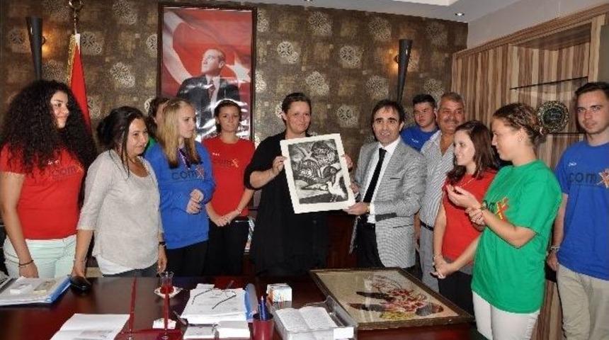 Alman Gen&ccedil;lerden Kaymakam Taştan&rsquo;a Ziyaret