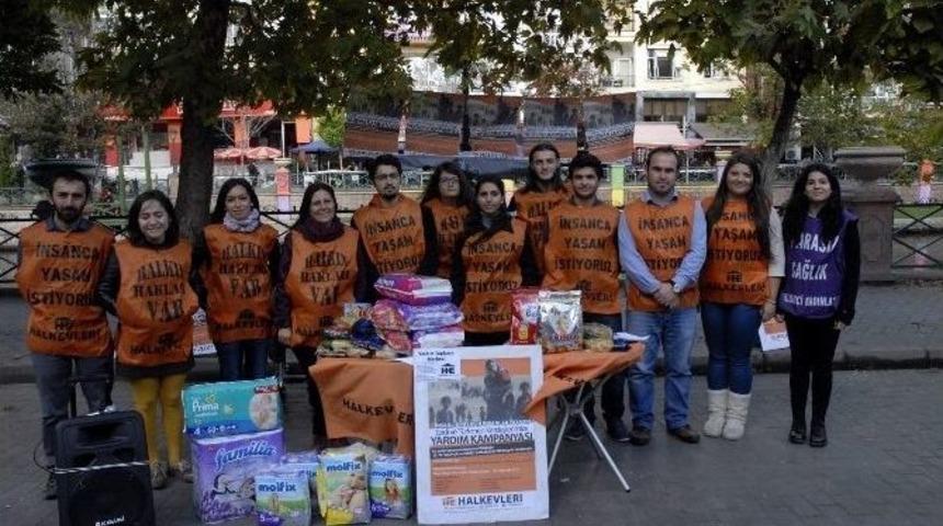 Eskişehir Halkevi, Sığınmacılar İ&ccedil;in Yardım Kampanyası D&uuml;zenledi