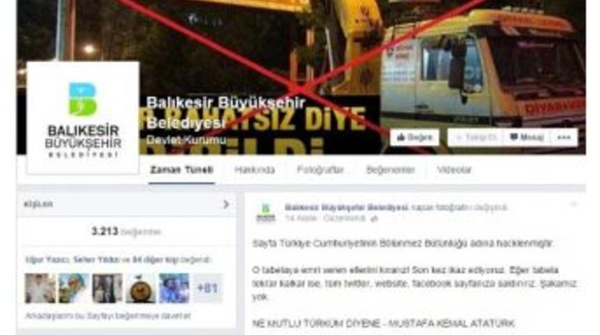 Balıkesir B&uuml;y&uuml;kşehir Belediyesi&rsquo;nin Sosyal Paylaşım Sitesi Hacklendi