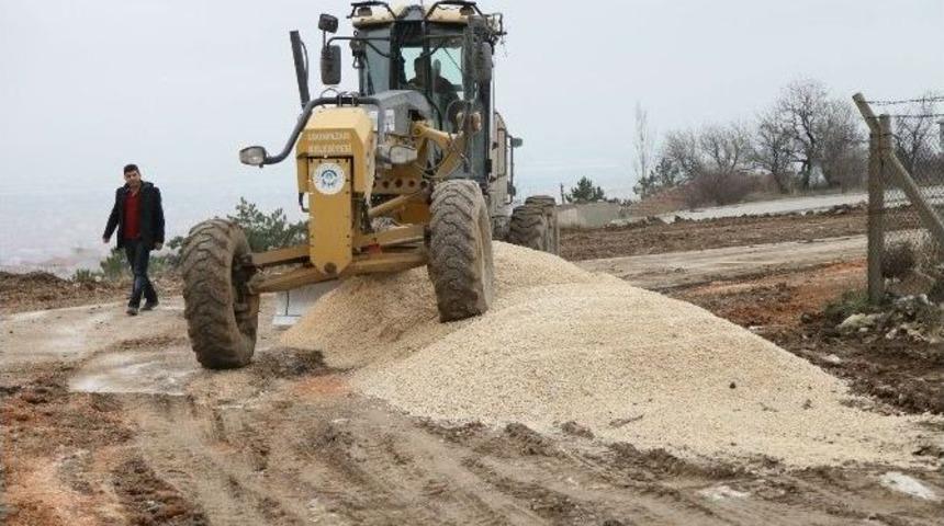 Odunpazarı B&ouml;lgesinde Yol Yapım &Ccedil;alışmaları