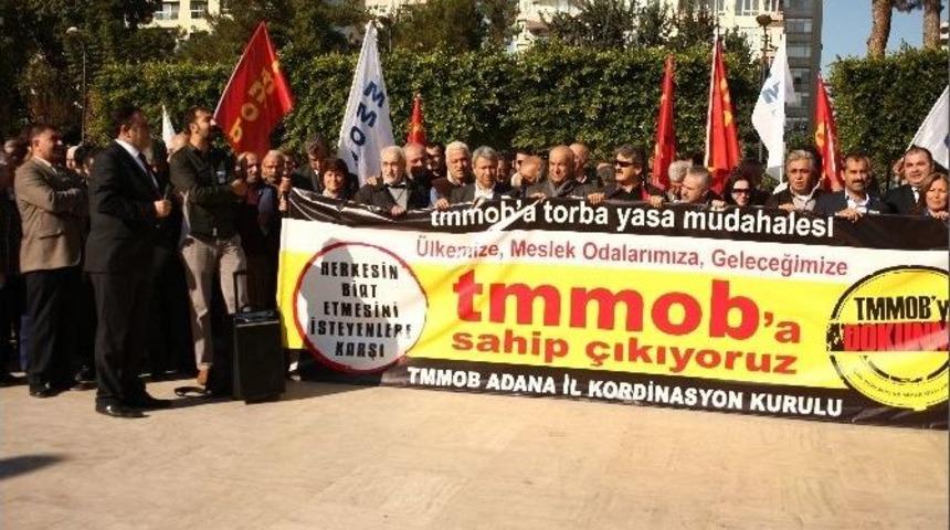 Tmmob Adana İl Koordinasyon Kurulu Torba Yasayı Protesto Etti