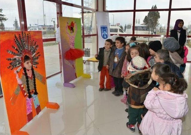 Kazan Aile Yaşam Merkezi’nde Ebru Ve Taş Süsleme Sergisi Açıldı