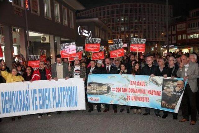 Balıkesir'de Meşaleli Ve Düdüklü '17 Aralık' Protestosu