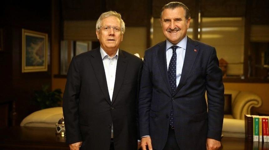 Aziz Yıldırım&rsquo;dan Bakan Osman Aşkın Bak&rsquo;a Hayırlı Olsun Ziyareti