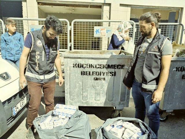 K&uuml;&ccedil;&uuml;k&ccedil;ekmece&rsquo;de Ka&ccedil;ak Sigara Operasyonu 1