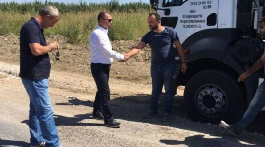 Yılmaz Mahallesi’nde Asfalt Çalışması