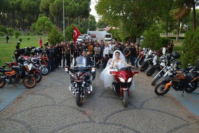 Nazilli&rsquo;de Motosikletli D&uuml;ğ&uuml;n Konvoyu 1