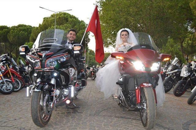 Nazilli’de Motosikletli Düğün Konvoyu