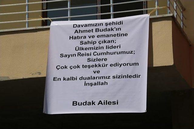 Budak Ailesinden Cumhurbaşkanı’na Teşekkür