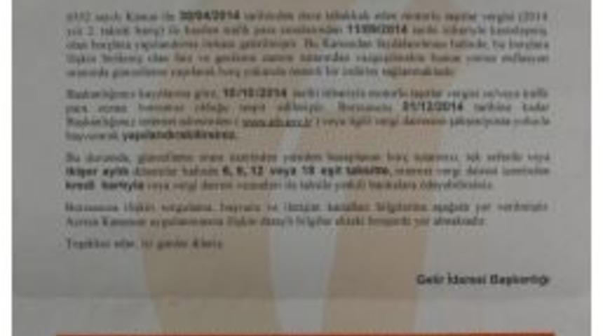 Maliyeden Mektup Var