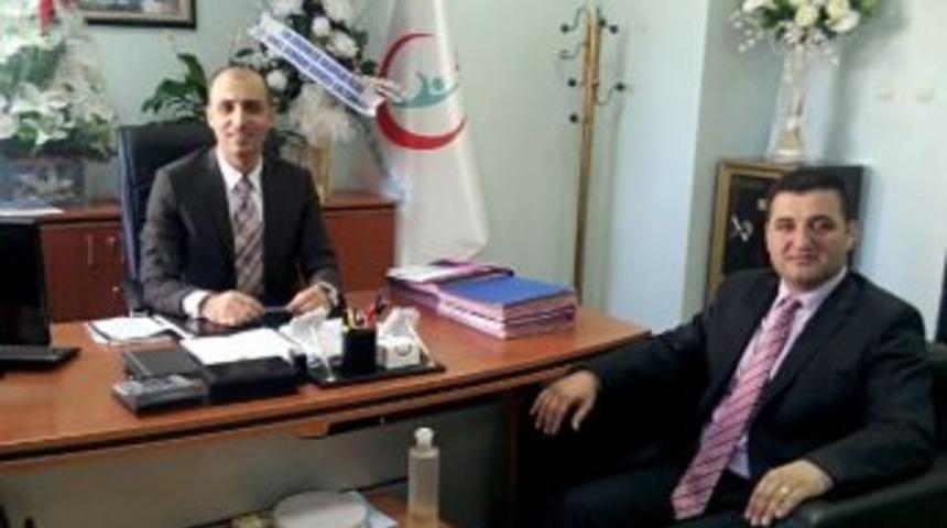 Emniyet M&uuml;d&uuml;r&uuml;nden Hastane Y&ouml;neticisi Ziyareti