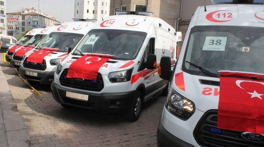 Kayseri&rsquo;de 5 Yeni Ambulans Hizmet Verecek