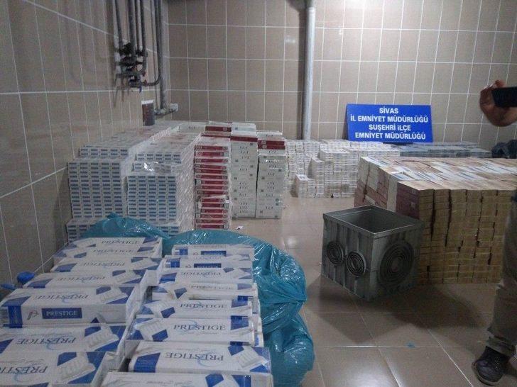 Sivas’ta 250 Bin Liralık Kaçak Sigara Ele Geçirildi G1