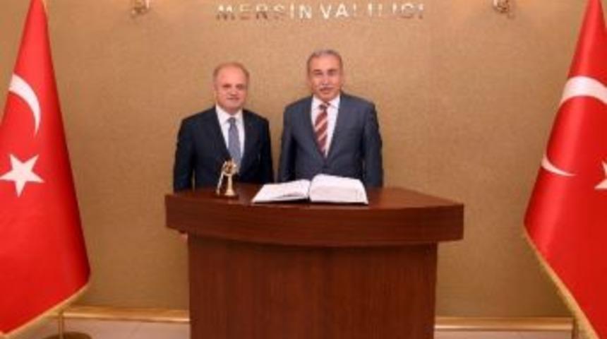 Adana Valisi B&uuml;y&uuml;k&rsquo;ten Mersin Valisi &Ccedil;akacak&rsquo;a Ziyaret