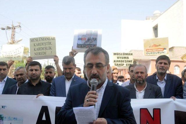 Cizre’de Arakan Protestosu 1