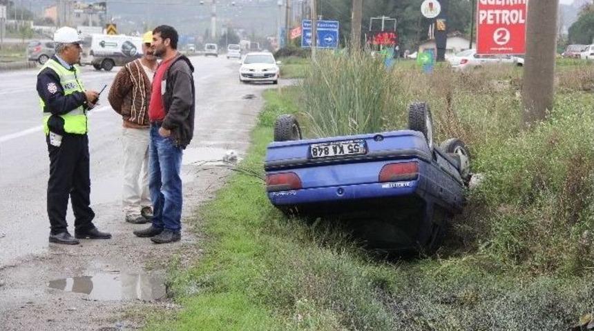 Kazada S&uuml;r&uuml;c&uuml;y&uuml; Emniyet Kemeri Kurtardı