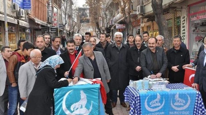 &Uuml;lk&uuml; Ocakları&rsquo;ndan Uygur T&uuml;rkleri İ&ccedil;in İmza Kampanyası