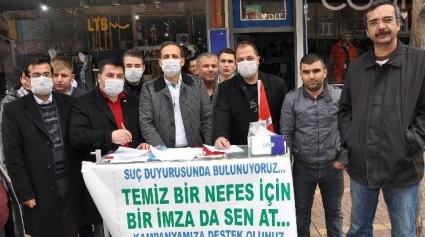 Elbistanlılar Temiz Bir Nefes İ&ccedil;in İmza Topluyor