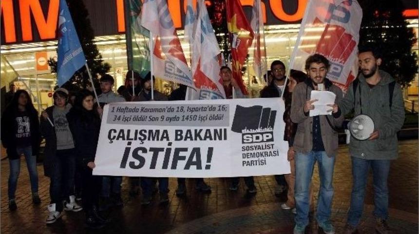 Eskişehir&rsquo;de İş&ccedil;i &Ouml;l&uuml;mlerine Tepki Eylemi