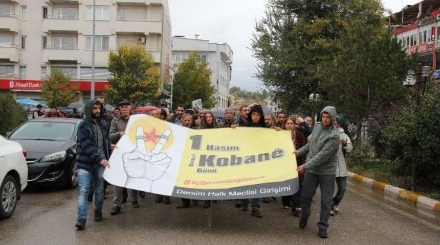 Tunceli&rsquo;de Kobani&rsquo;ye Destek Y&uuml;r&uuml;y&uuml;ş&uuml;