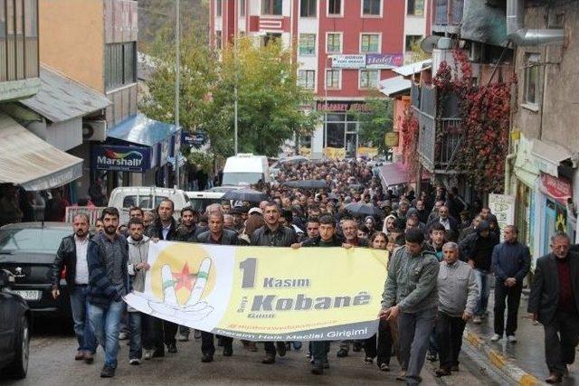 Tunceli’de Kobani’ye Destek Yürüyüşü