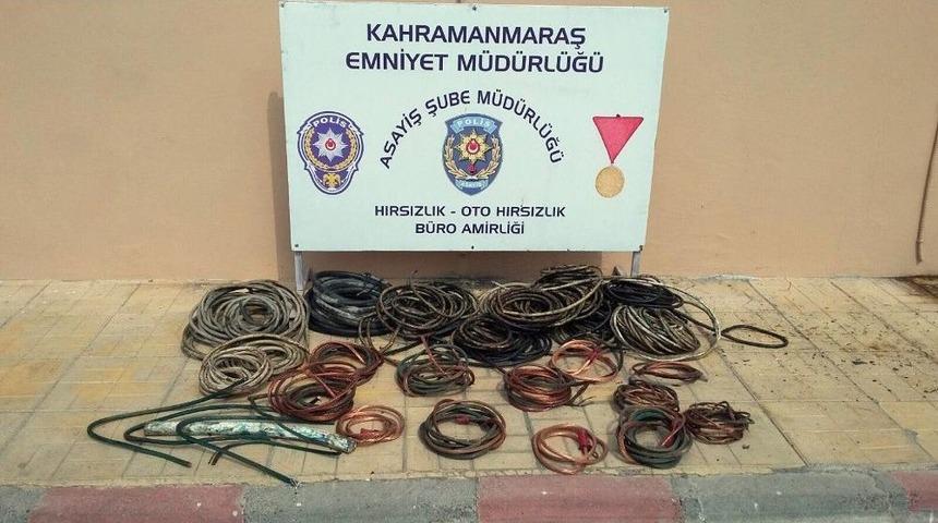 Testereli Kablo Hırsızı Yakalandı