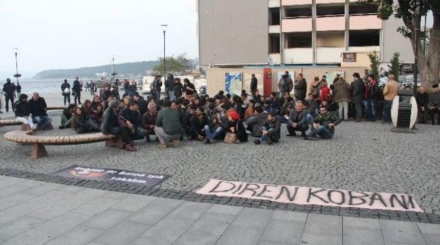 &Ccedil;anakkale&rsquo;de Kobani&rsquo;ye Destek Eylemi