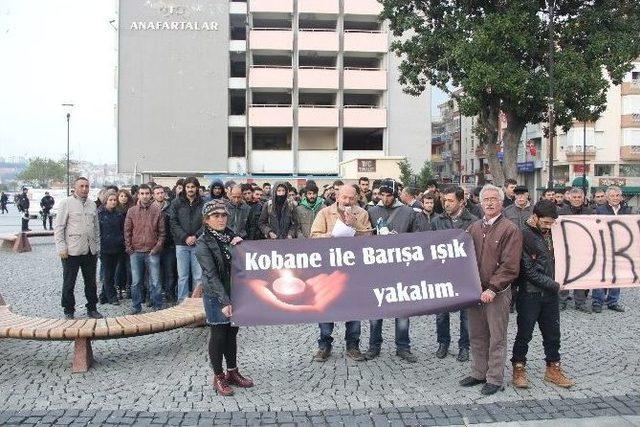 Çanakkale’de Kobani’ye Destek Eylemi