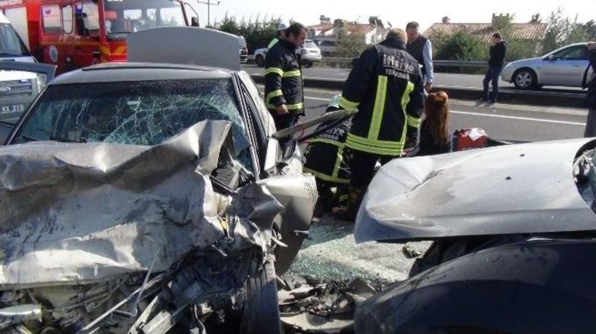 Tekirdağ&rsquo;da Trafik Kazası: 1 &Ouml;l&uuml;, 2 Yaralı