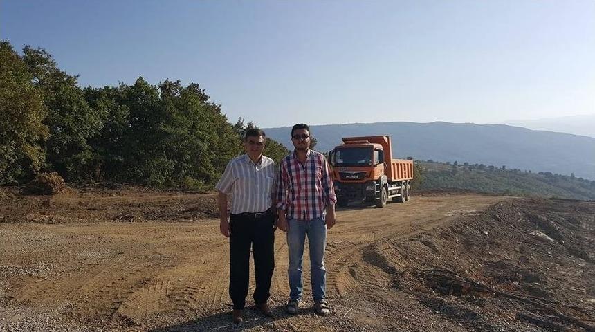 Başkan Yal&ccedil;ın, Ahi Dağı Yolundaki &Ccedil;alışmaları İnceledi