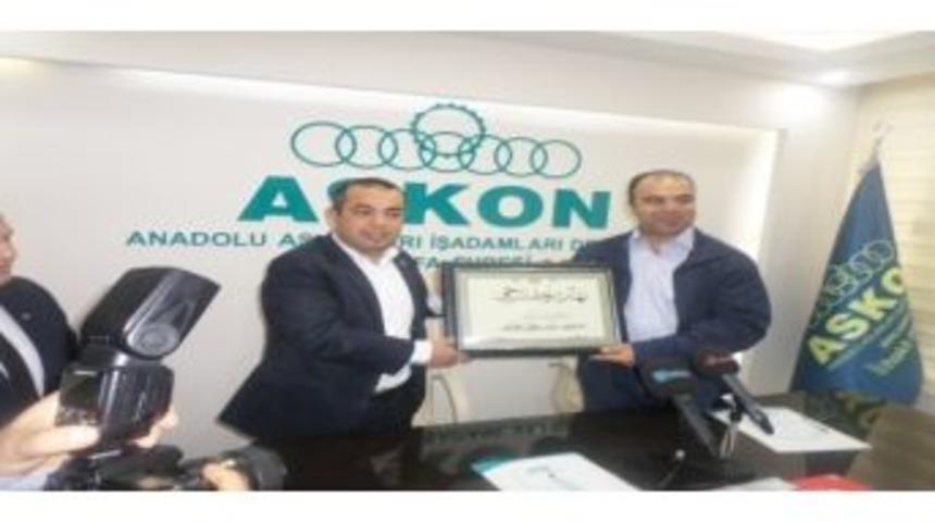 Başkan &Ccedil;ift&ccedil;i, Askon Başkanı Şahin&rsquo;i Ziyaret Etti