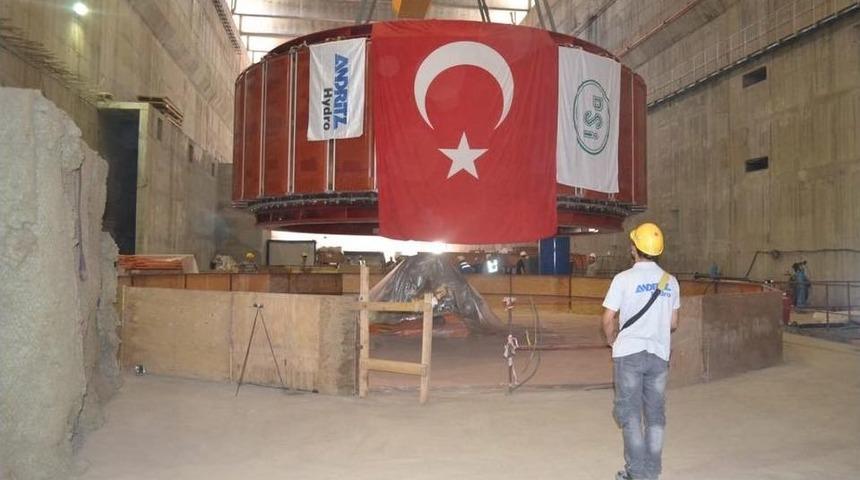 Ilısu Barajı’na 3 Ünite Rotor İndirildi