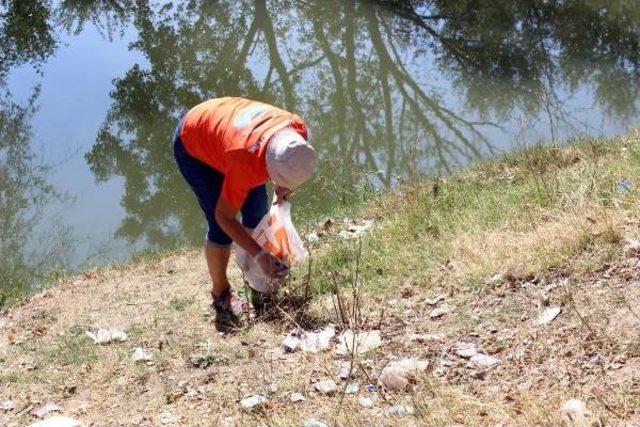 Tunca Nehri'nde Çöp Topladılar