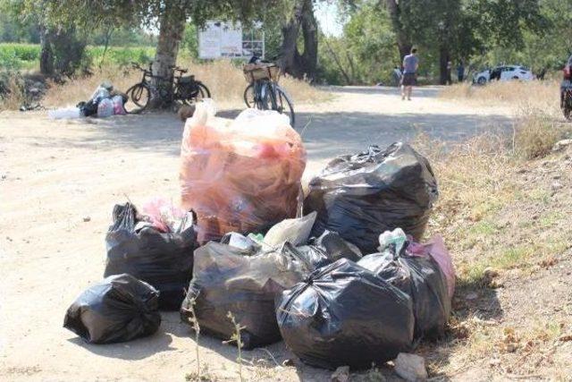 Tunca Nehri'nde Çöp Topladılar