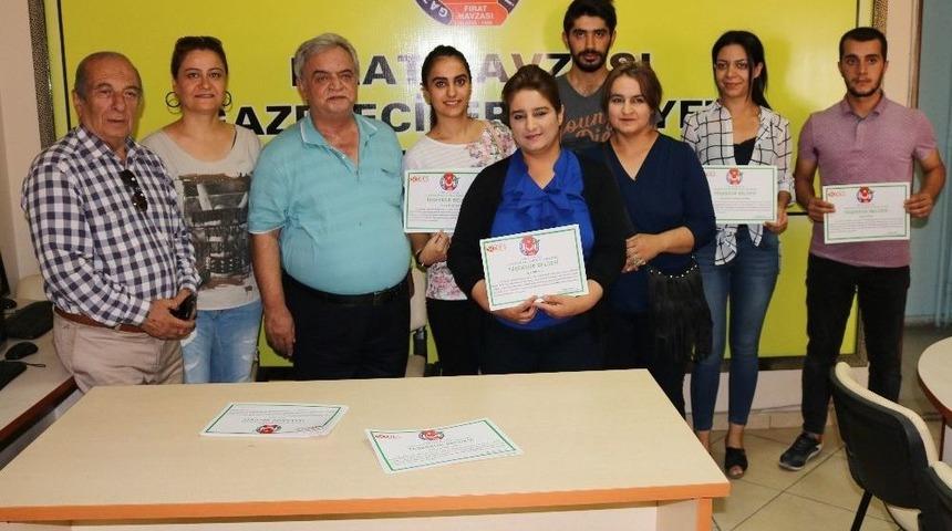 Elazığ&rsquo;da 21 Kursiyere Sertifika Verildi