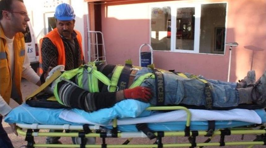 İnşaattan D&uuml;şen İş&ccedil;i Yaralandı