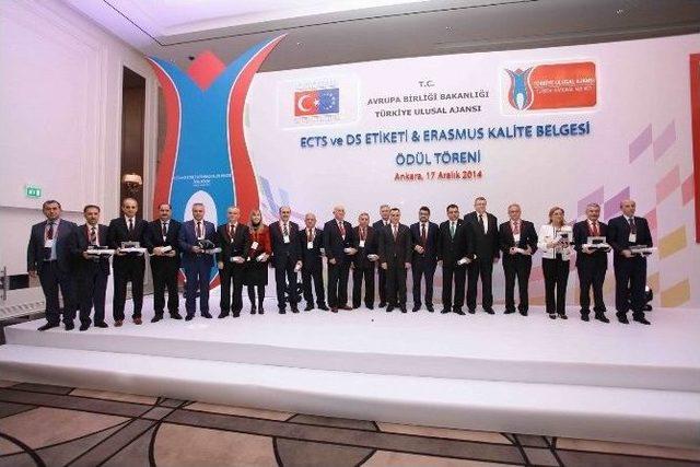 Çukurova Üniversitesi’ne Avrupa Kredi Transfer Sistemi Etiketi Ödülü