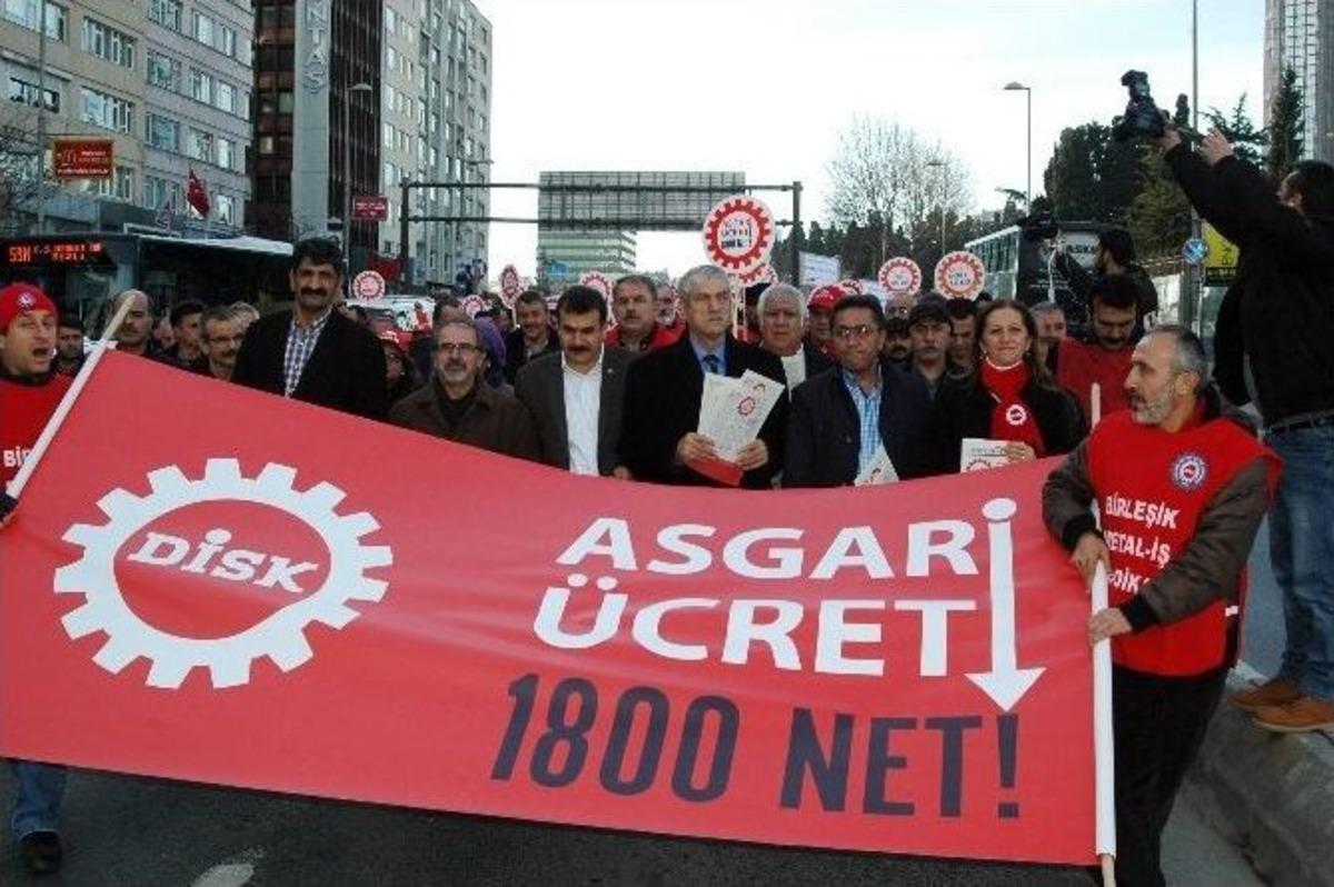 Disk &Uuml;yelerinden "asgari &Uuml;cret" Eylemi