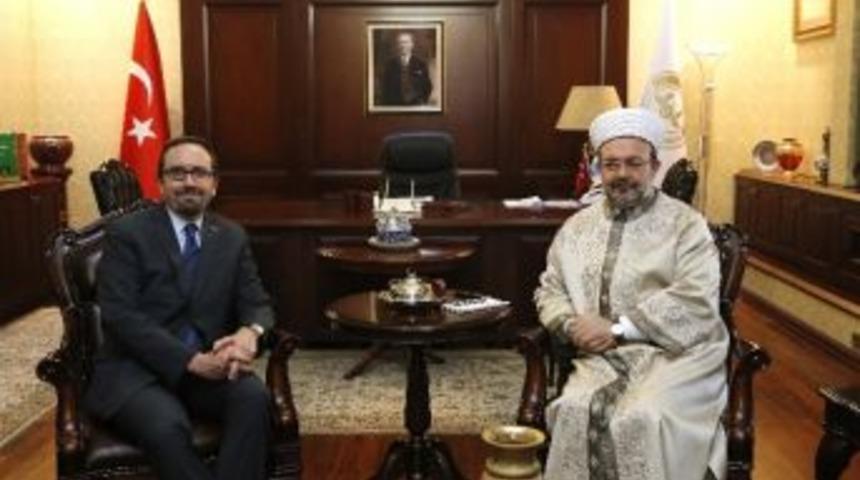 Diyanet İşleri Başkanı G&ouml;rmez, Abd B&uuml;y&uuml;kel&ccedil;isi Bass İle Biraraya Geldi