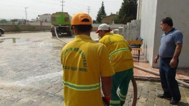 Nusaybin'de Belediye Bütün Okulların Bahçelerini Temizledi