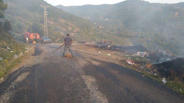 Kastamonu&rsquo;da &Ccedil;&ouml;pl&uuml;k Alanda Yangın 2