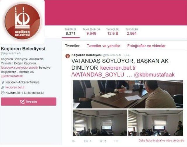 Keçiören Belediyesi Vatandaşa Bir Klavye Kadar Yakın