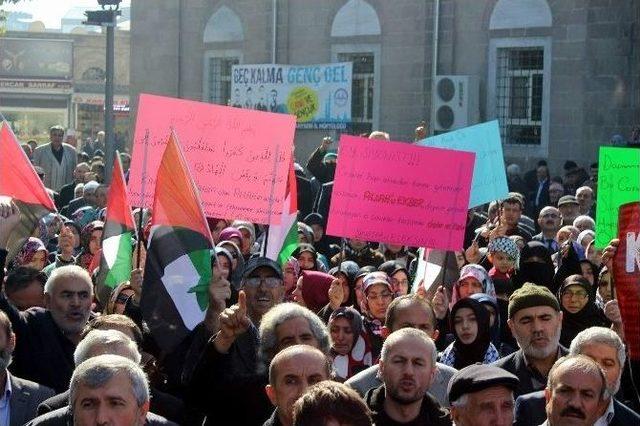 Kayseri’de İsrail Protestosu