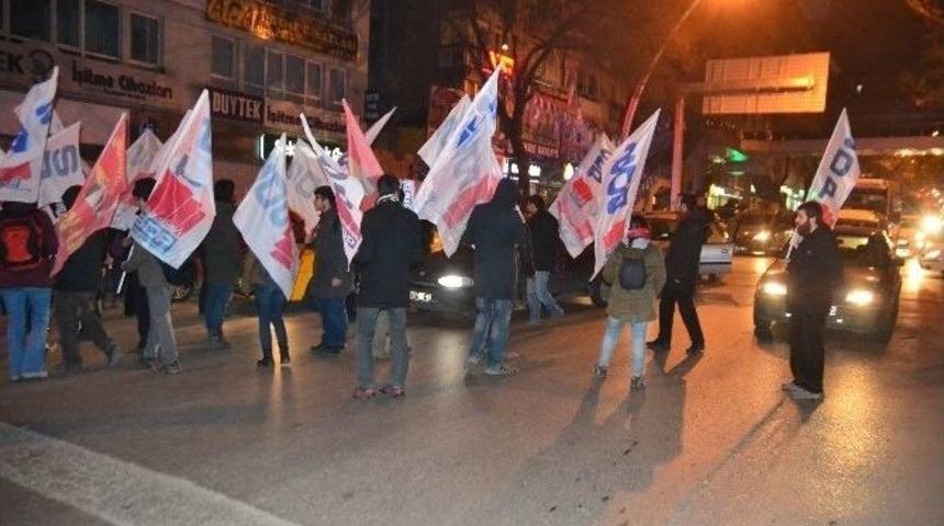 Trafiği Kapatan Gruba Polis M&uuml;dahalesi