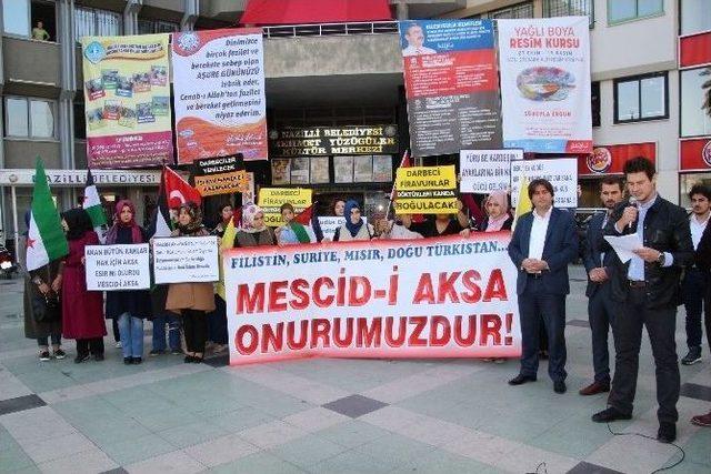 Nazilli’de Mescid-i Aksa’ya Saldırı Protestosu