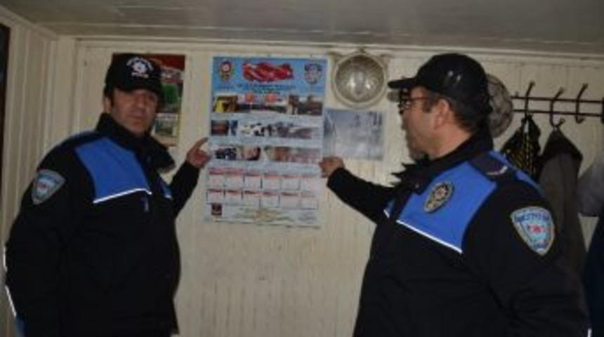 Toplum Destekli Polislerden Esnafa Uyarıcı Yılbaşı Takvimi